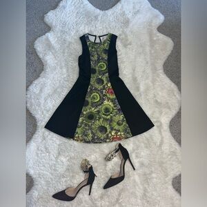 *DONATED* NWOT 😍 Black Green & Yellow Sunflowers 🌻 Beautiful Spring Dress